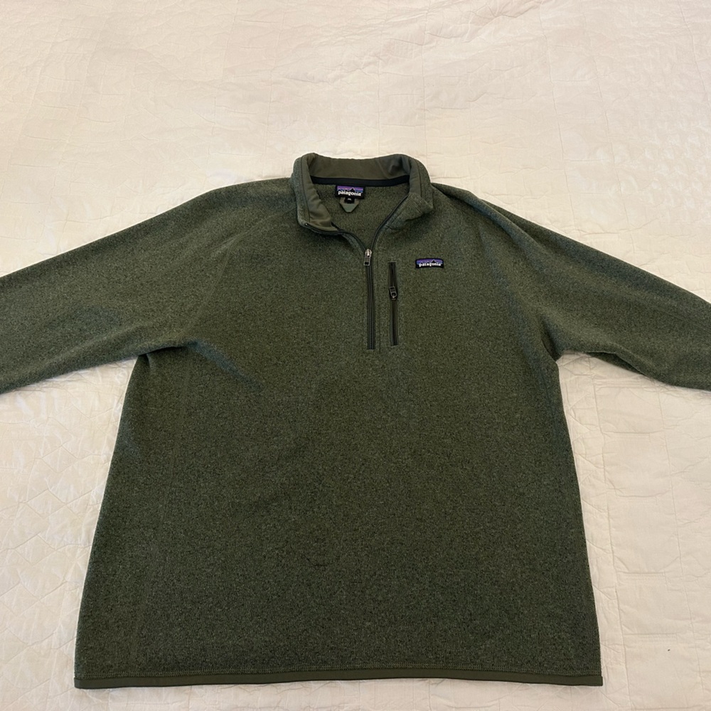 Patagonia Men's Olive Zip-Up Sweater